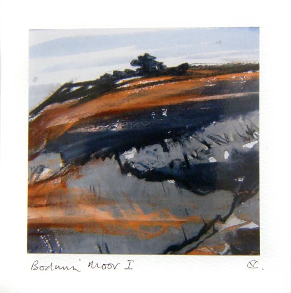 Abstract Landscape Painting inspired Bodmin Moor by Artist Jilly Cobbe