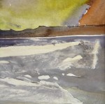 Abstract Landscape Painting inspired by the Estuary Waters at Arlingham by Artist Jilly Cobbe