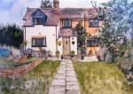 Detailed artwork of a private house commission by artist Jilly Cobbe