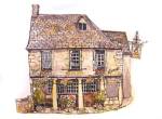 Detailed Painting of a pub The Bear at Bisley by Jilly Cobbe